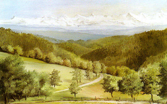 Kibiger  Lehnacker mit Alpenpanorama