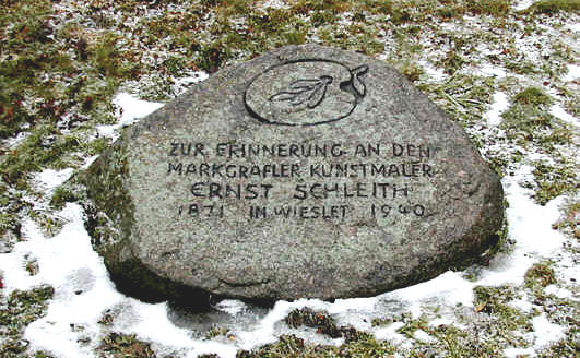 Ernst Schleith Gedenkstein in Wieslet